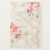 Slimme vrouw met een bloemplan gepersonaliseerd planner (Achterkant)