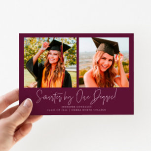 Slimmer Met Eén Graad Cranberry Grad Multi Foto Aankondiging