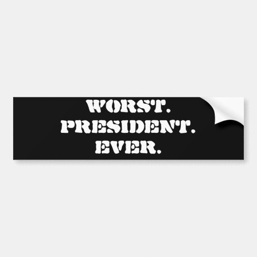SLIMSTE. PRESIDENT. OOIT. BUMPERSTICKER (Voorkant)
