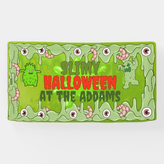 Slimy Halloween Banner (Horizontaal)