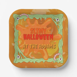 Slimy Halloween Borden Papieren Bordje