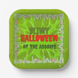Slimy Halloween Borden Papieren Bordje