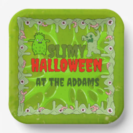 Slimy Halloween Borden Papieren Bordje