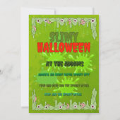 Slimy Halloween Invitation Kaart (Achterkant)