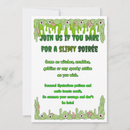 Slimy Halloween Invitation Kaart
