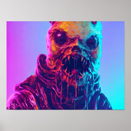Slimy Horror Creature Poster (Voorkant)