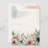 Slingerende lichten,penseelstreek,bloemige bruilof kaart (Achterkant)