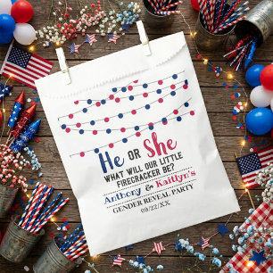 Slingerende Lichtjes 4e Juli Geslacht Onthulling F Bedankzakje