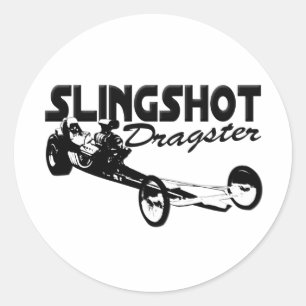 Slingshot Dragster drag racen Ronde Sticker