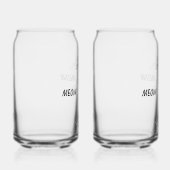 Slinky Black Cat Meow Custom Text Green Eyes Blikvorm Glas (Rechts)