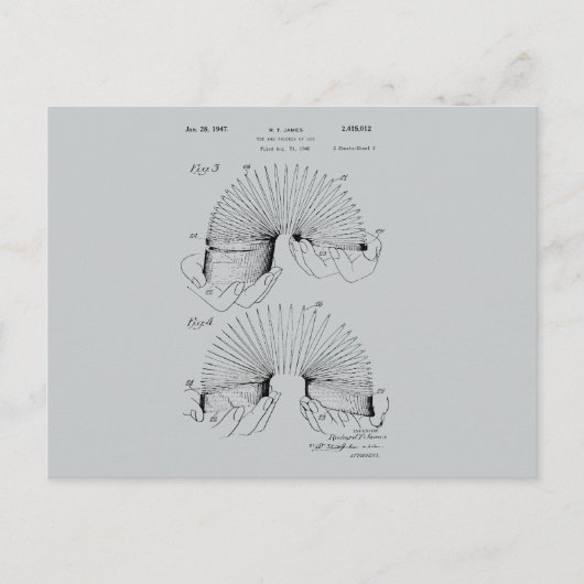 Slinky Patent Briefkaart (Voorkant)