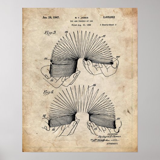 Slinky Patent Poster (Voorkant)