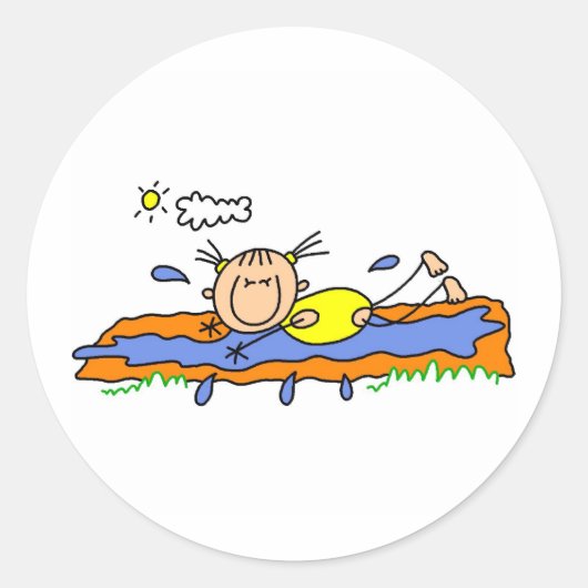 Slip en schuif op een warme dag Sticker (Voorkant)