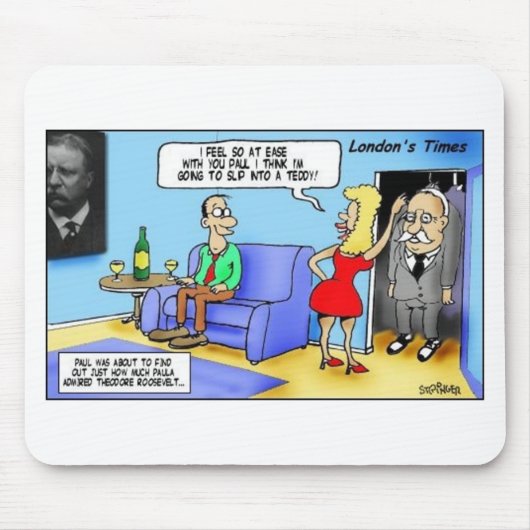 Slip in een Teddy..Roosevelt Funny Gifts Mokken et Muismat (Voorkant)