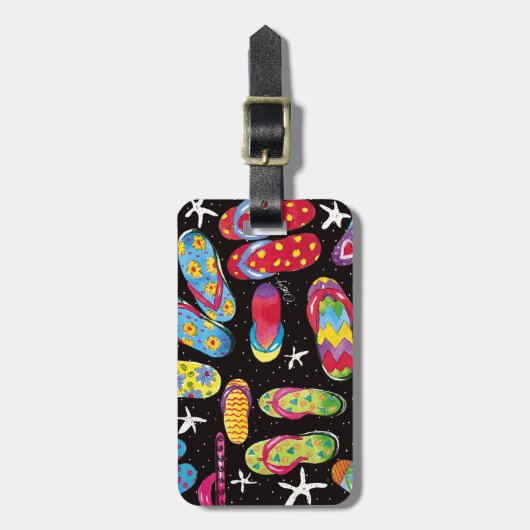 Slipper leuk bagagelabel (Voorkant verticaal)