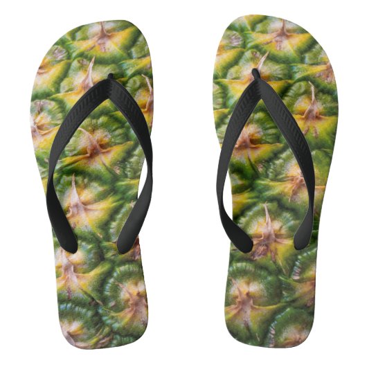 Slippers met ananas print close up teenslippers (Voetbed)