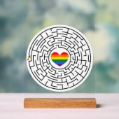 Slippery Joe's pride maze hartpijl puzzle labyri Acryl Bord (Neutraal)