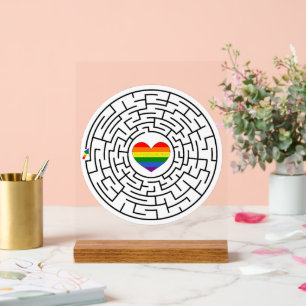 Slippery Joe's pride maze hartpijl puzzle labyri Acryl Bord