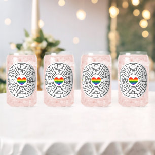 Slippery Joe's pride maze hartpijl puzzle labyri Blikvorm Glas