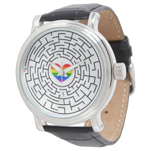 Slippery Joe's pride maze hartpijl puzzle labyri Horloge
