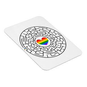 Slippery Joe's pride maze hartpijl puzzle labyri Magneet