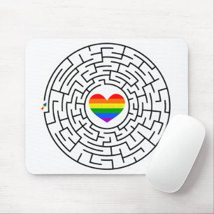 Slippery Joe's pride maze hartpijl puzzle labyri Muismat