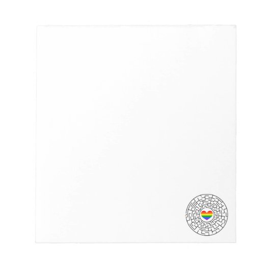 Slippery Joe's pride maze hartpijl puzzle labyri Notitieblok (Voorkant)