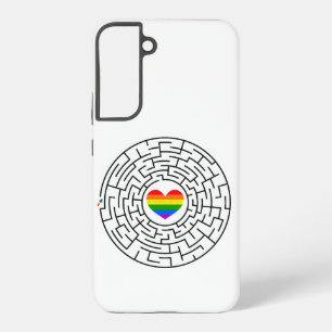 Slippery Joe's pride maze hartpijl puzzle labyri Samsung Galaxy Hoesje