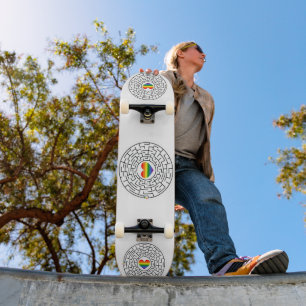 Slippery Joe's pride maze hartpijl puzzle labyri Skateboard