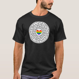 Slippery Joe's pride maze hartpijl puzzle labyri T-shirt