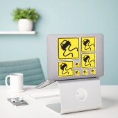Slippery Road bij instellen van natte Sticker (Laptop op bureau)