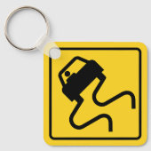 Slippery Road wanneer nat Sleutelhanger (Voorkant)