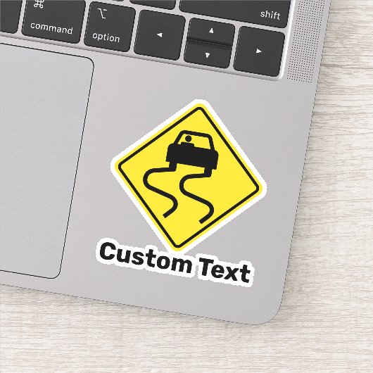 Slippery Road wanneer nat Sticker (Detail)