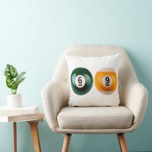 SlipperyJoe 69 harde pooltafel twee biljartballen Kussen