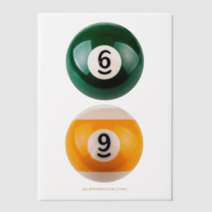 SlipperyJoe 69 harde pooltafel twee biljartballen Vellum Uitnodigingen