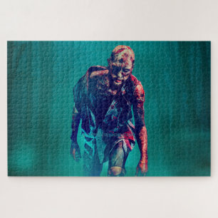 SlipperyJoe angstaanjagende zombiefiguur geïsoleer Legpuzzel