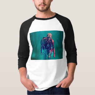 SlipperyJoe angstaanjagende zombiefiguur geïsoleer T-shirt