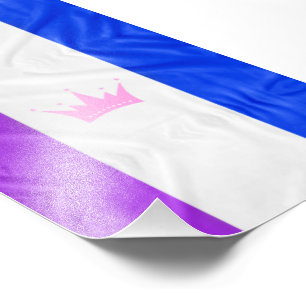 SlipperyJoe drag pride flag purple white blue crow Foto Afdruk