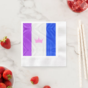 SlipperyJoe drag pride vlag paars wit blauw kraai Servet