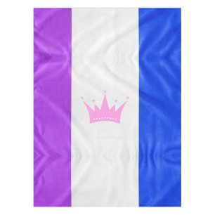 SlipperyJoe drag pride vlag paars wit blauw kraai Tafelkleed