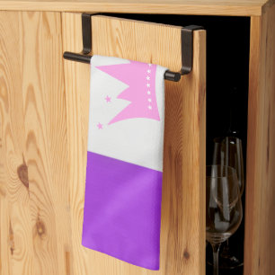 SlipperyJoe drag pride vlag paars wit blauw kraai Theedoek