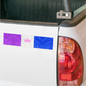 SlipperyJoe drag pride vlag paarse wit blauw Sequ Bumpersticker (Op Truck)