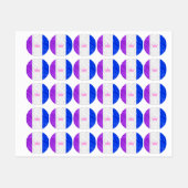 SlipperyJoe drag pride vlag paarse wit blauw Sequ Labels (Vel)