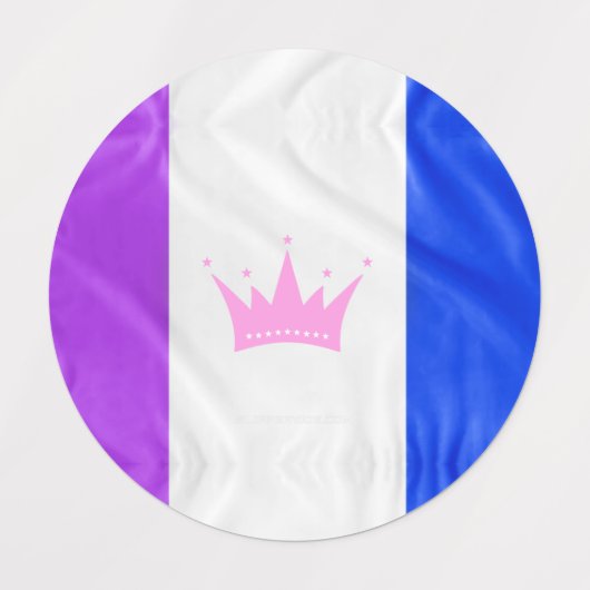 SlipperyJoe drag pride vlag paarse wit blauw Sequ Labels (Design 1)