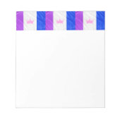 SlipperyJoe drag pride vlag paarse wit blauw Sequ Notitieblok (Voorkant)