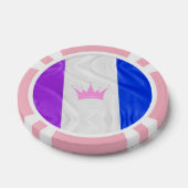SlipperyJoe drag pride vlag paarse wit blauw Sequ Poker Chips (Enkel)