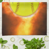 SlipperyJoe, Fireball Raspberry, Softball in brand Theedoek (Gevouwen)