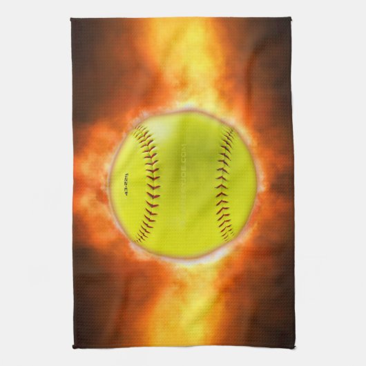 SlipperyJoe, Fireball Raspberry, Softball in brand Theedoek (Verticaal)