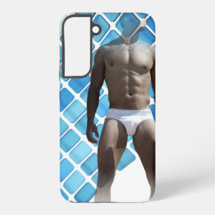 SlipperyJoe gespierde man sixpack abs mannelijk wi Samsung Galaxy Hoesje