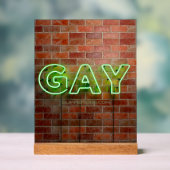 SlipperyJoe illuminé néon gay signe lumineux vif (Neutre)